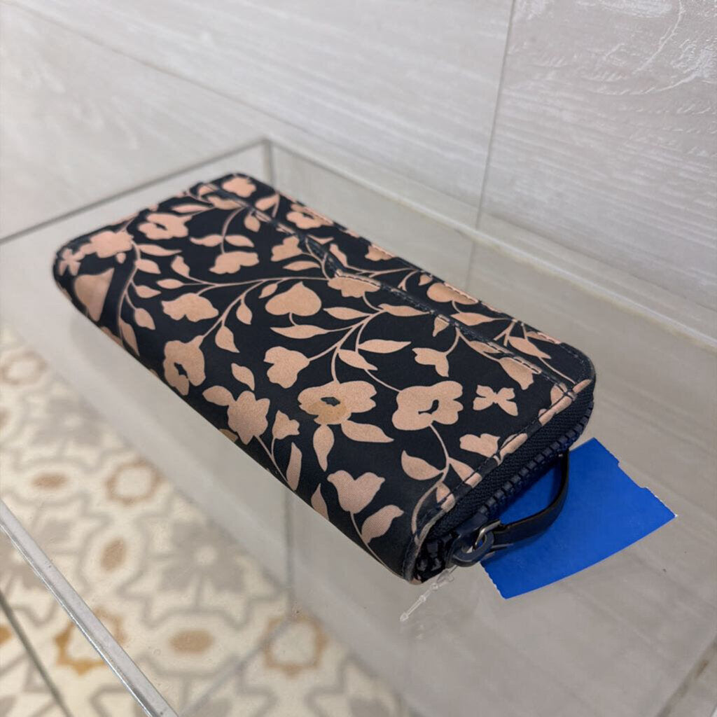 Kate Spade Navy/ Pink Garden Vine Continental Wallet