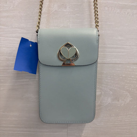 Kate Spade Blue Leather Nicola Twistlock North South Flap Crossbody Purse