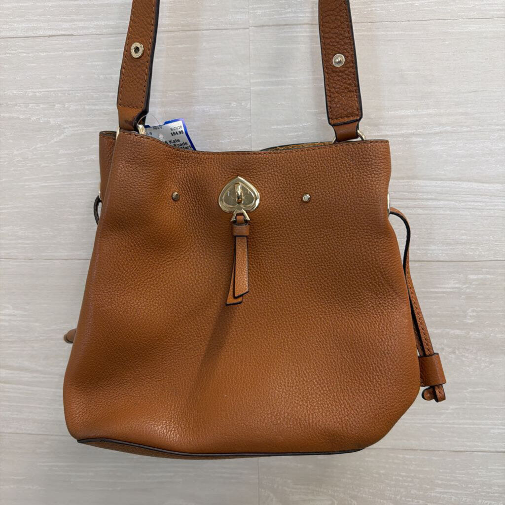 Kate Spade Brown Leather Marti Bucket Bag