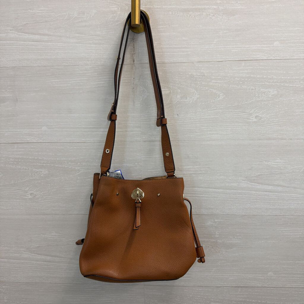 Kate Spade Brown Leather Marti Bucket Bag