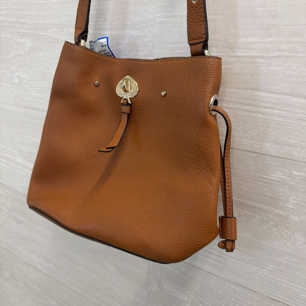 Kate Spade Brown Leather Marti Bucket Bag