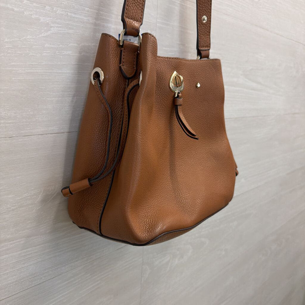 Kate Spade Brown Leather Marti Bucket Bag