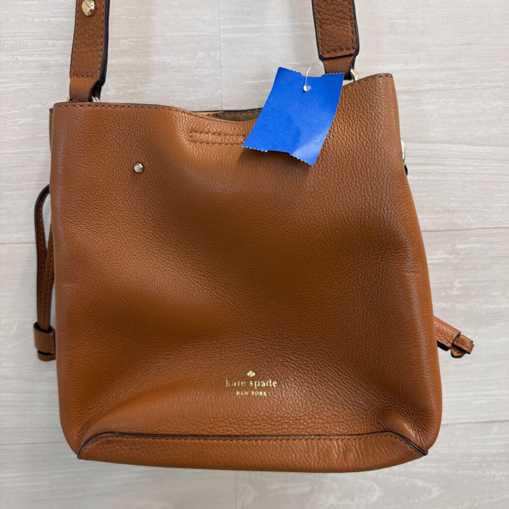 Kate Spade Brown Leather Marti Bucket Bag