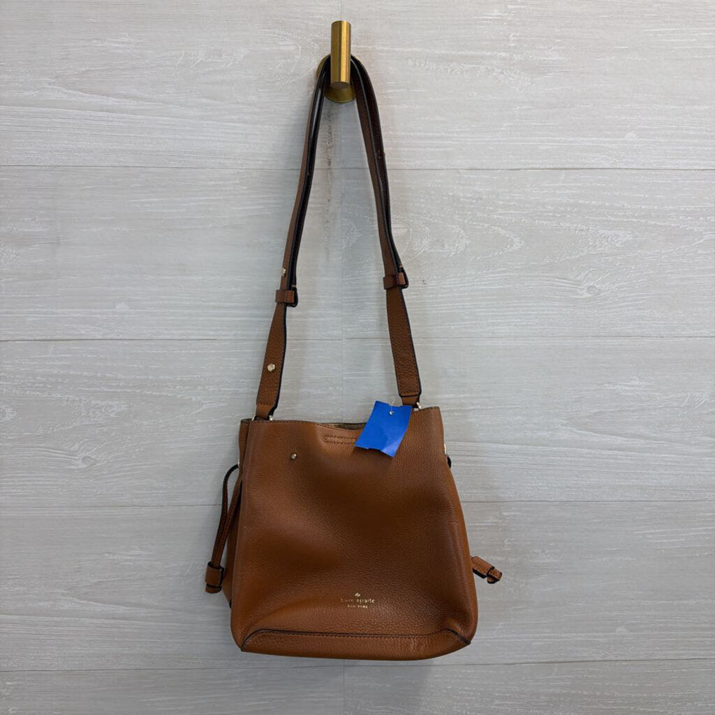Kate Spade Brown Leather Marti Bucket Bag