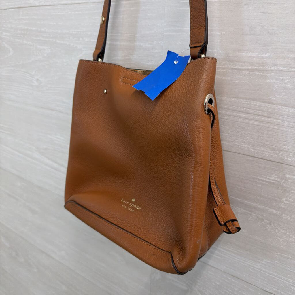 Kate Spade Brown Leather Marti Bucket Bag