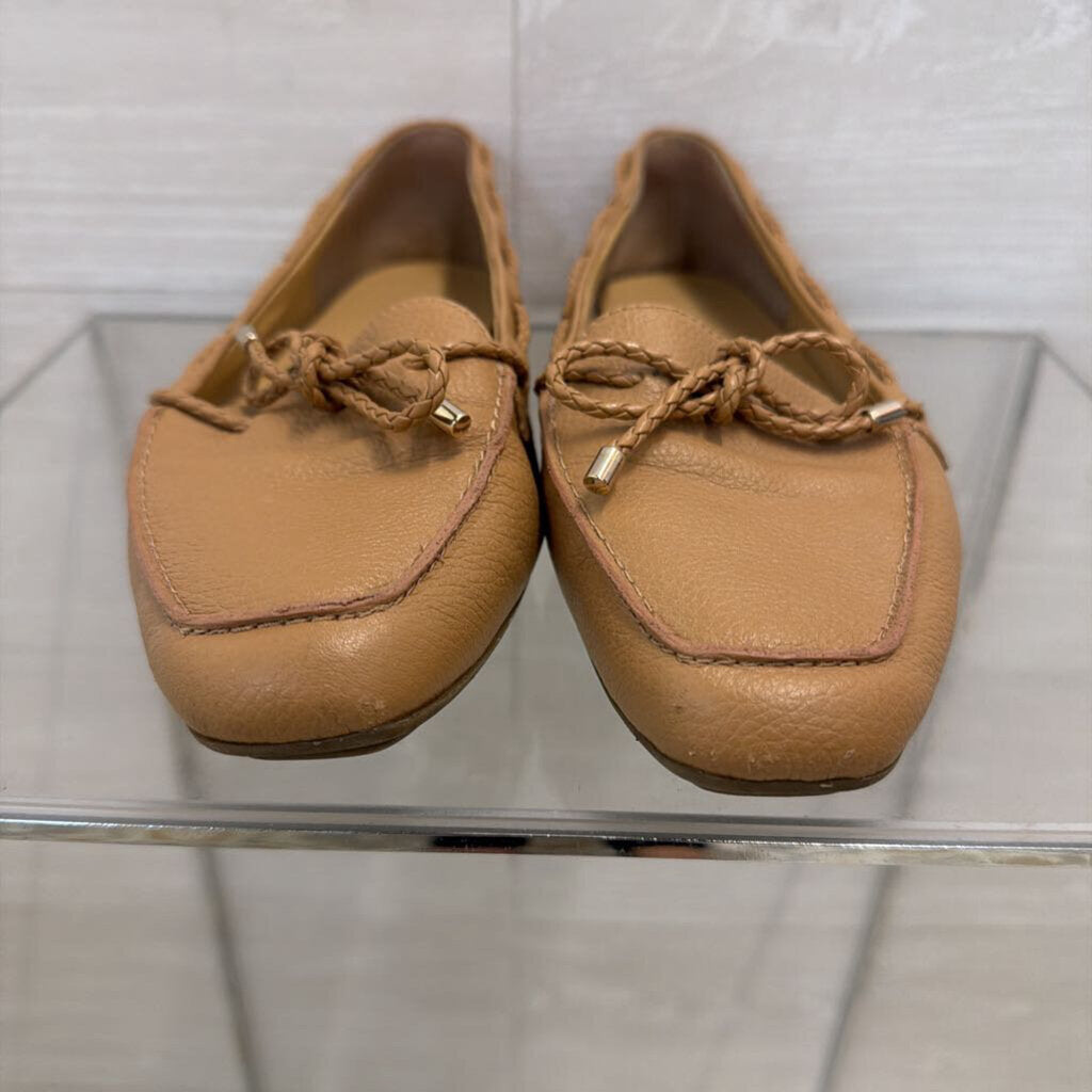 Talbots Brown Leather Becca Tie Loafer Flats 8.5