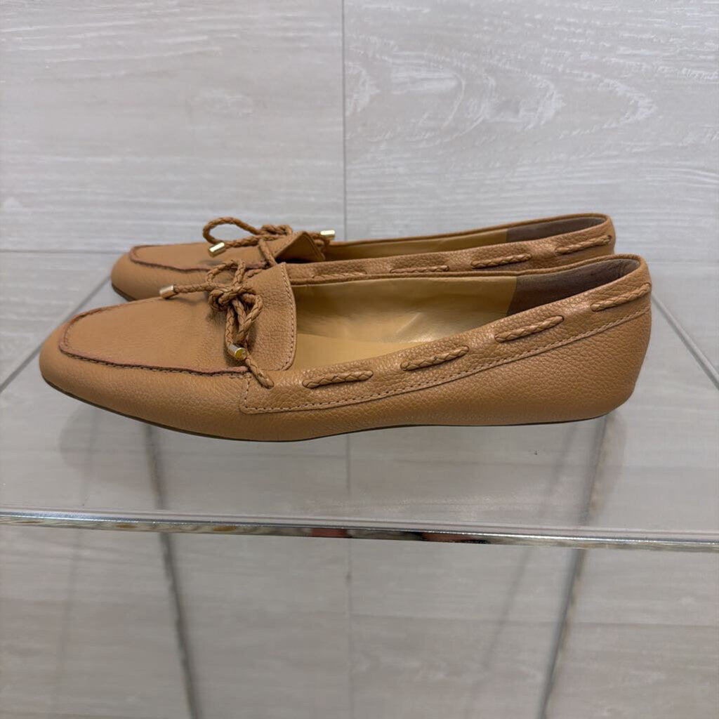 Talbots Brown Leather Becca Tie Loafer Flats 8.5