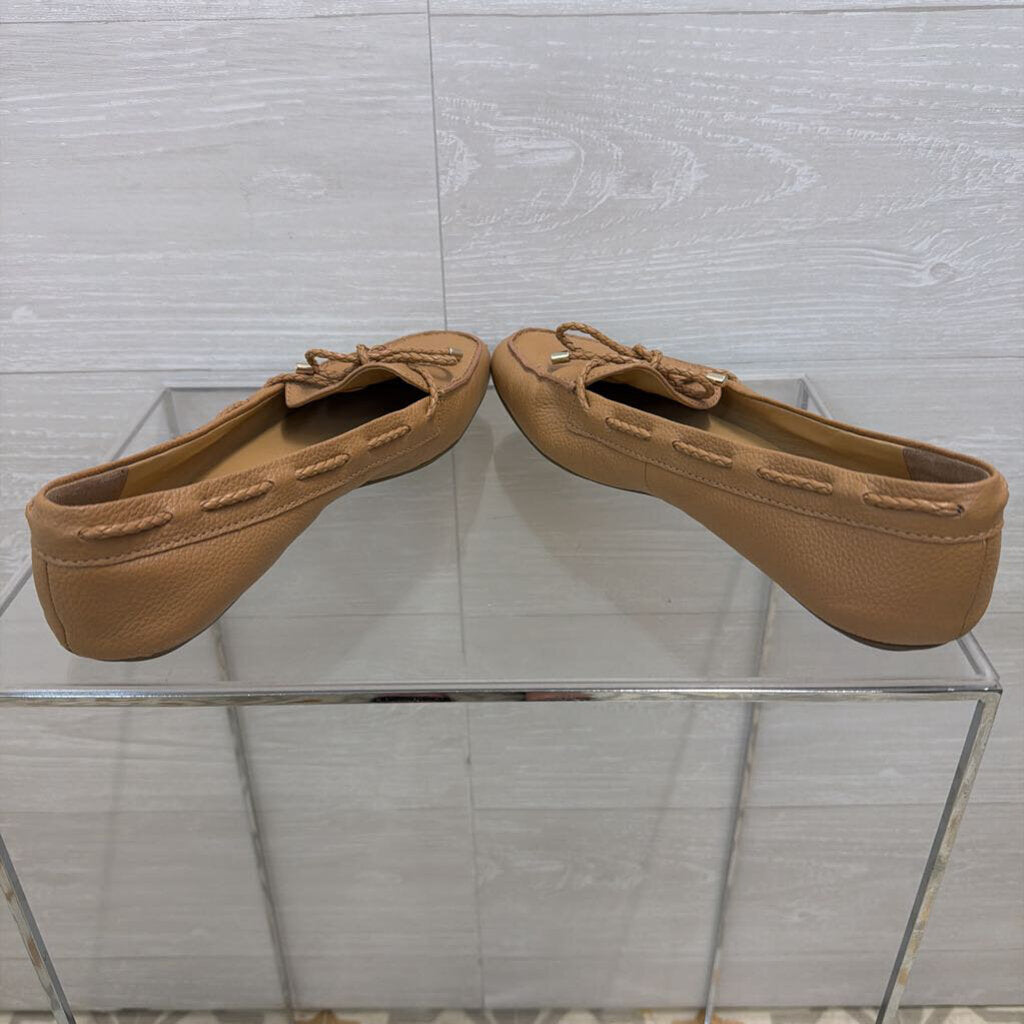 Talbots Brown Leather Becca Tie Loafer Flats 8.5