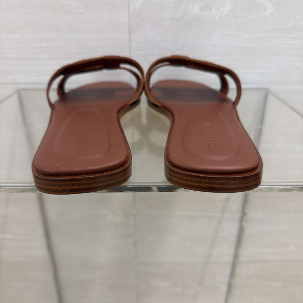 Cole Haan Brown Leather Chrisee Slid Sandals 9.5