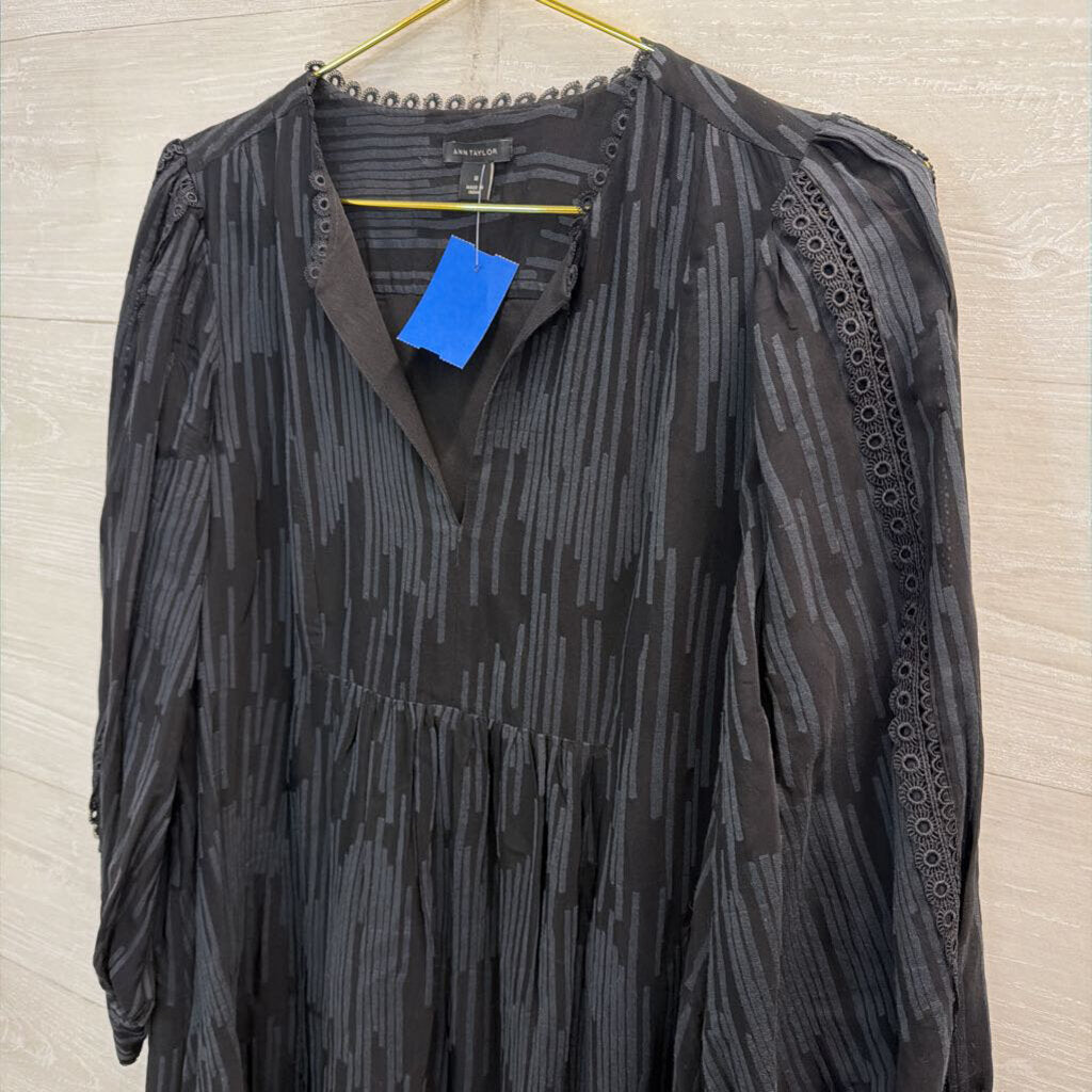 Ann Taylor Black Long Sleeve Dress 10