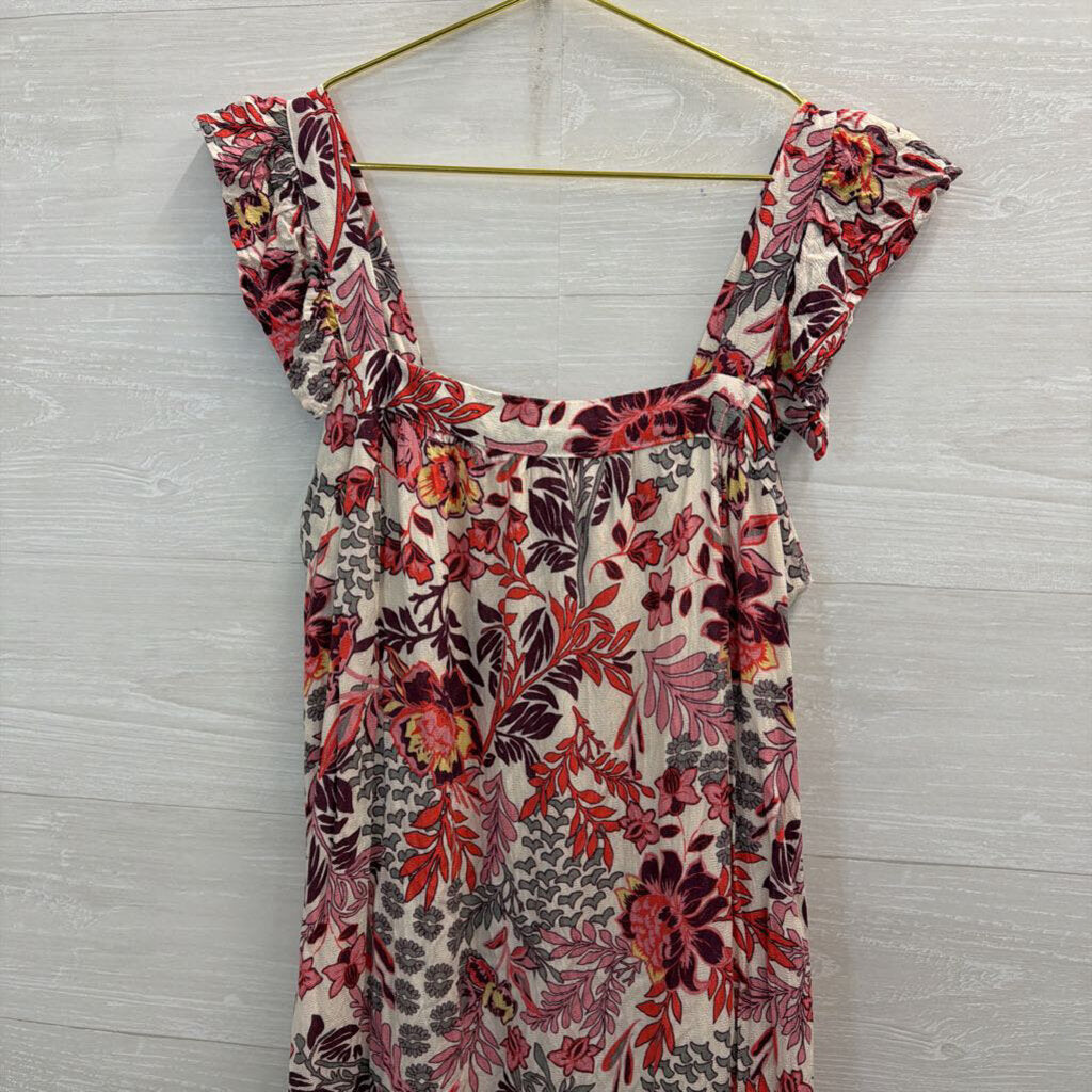 Knox Rose White/ Multi Print Maxi Dress Large