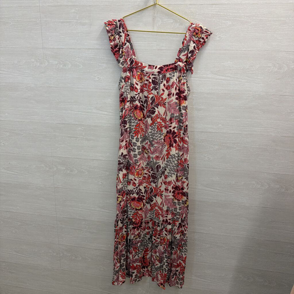 Knox Rose White/ Multi Print Maxi Dress Large