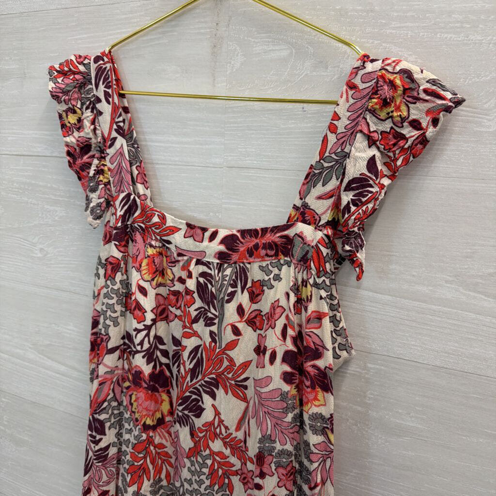 Knox Rose White/ Multi Print Maxi Dress Large