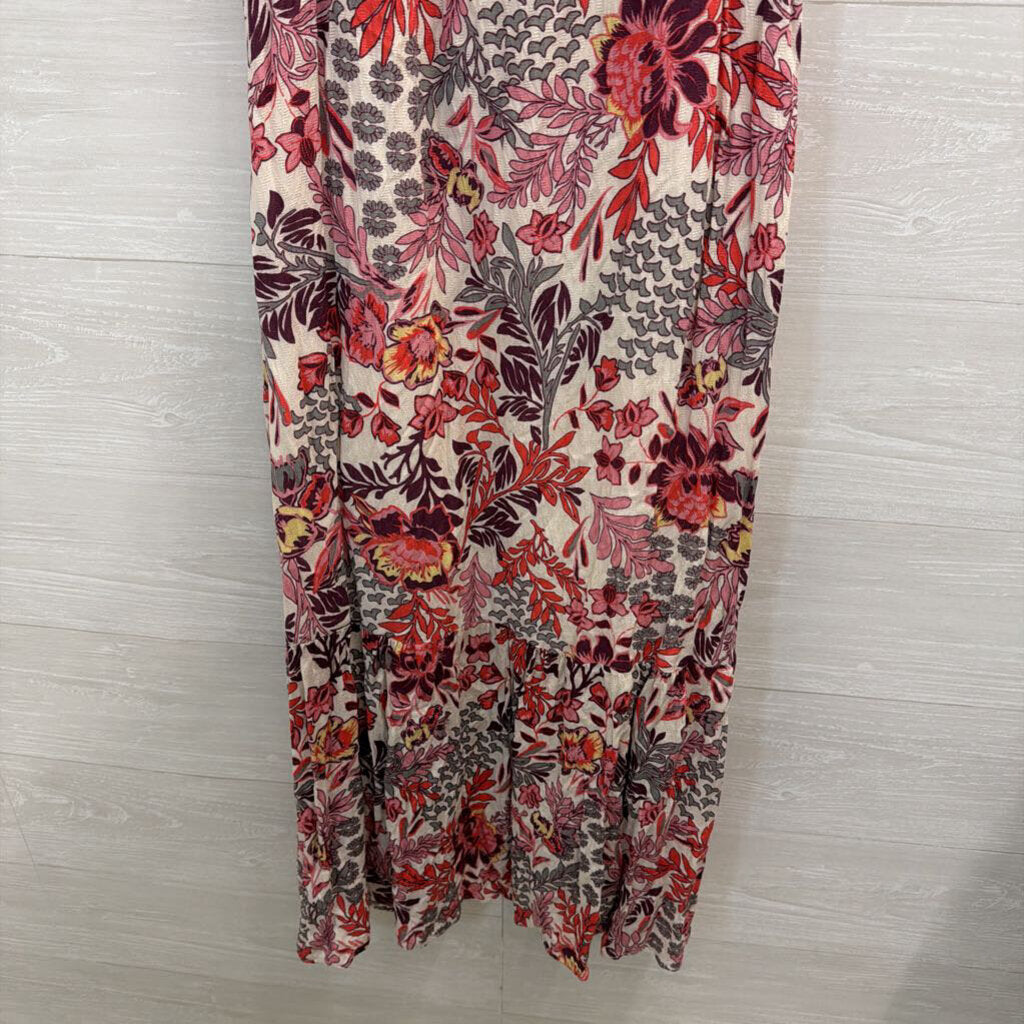 Knox Rose White/ Multi Print Maxi Dress Large