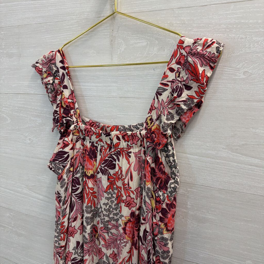 Knox Rose White/ Multi Print Maxi Dress Large