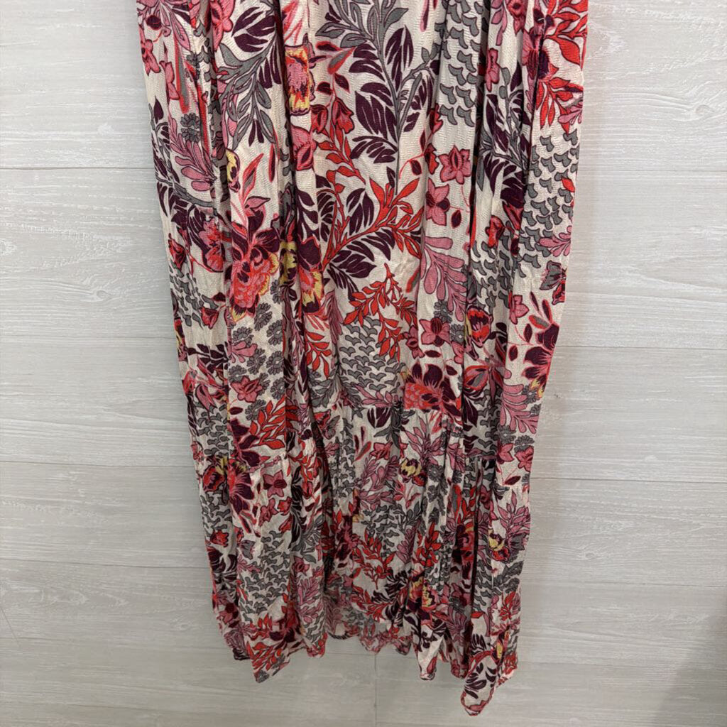 Knox Rose White/ Multi Print Maxi Dress Large