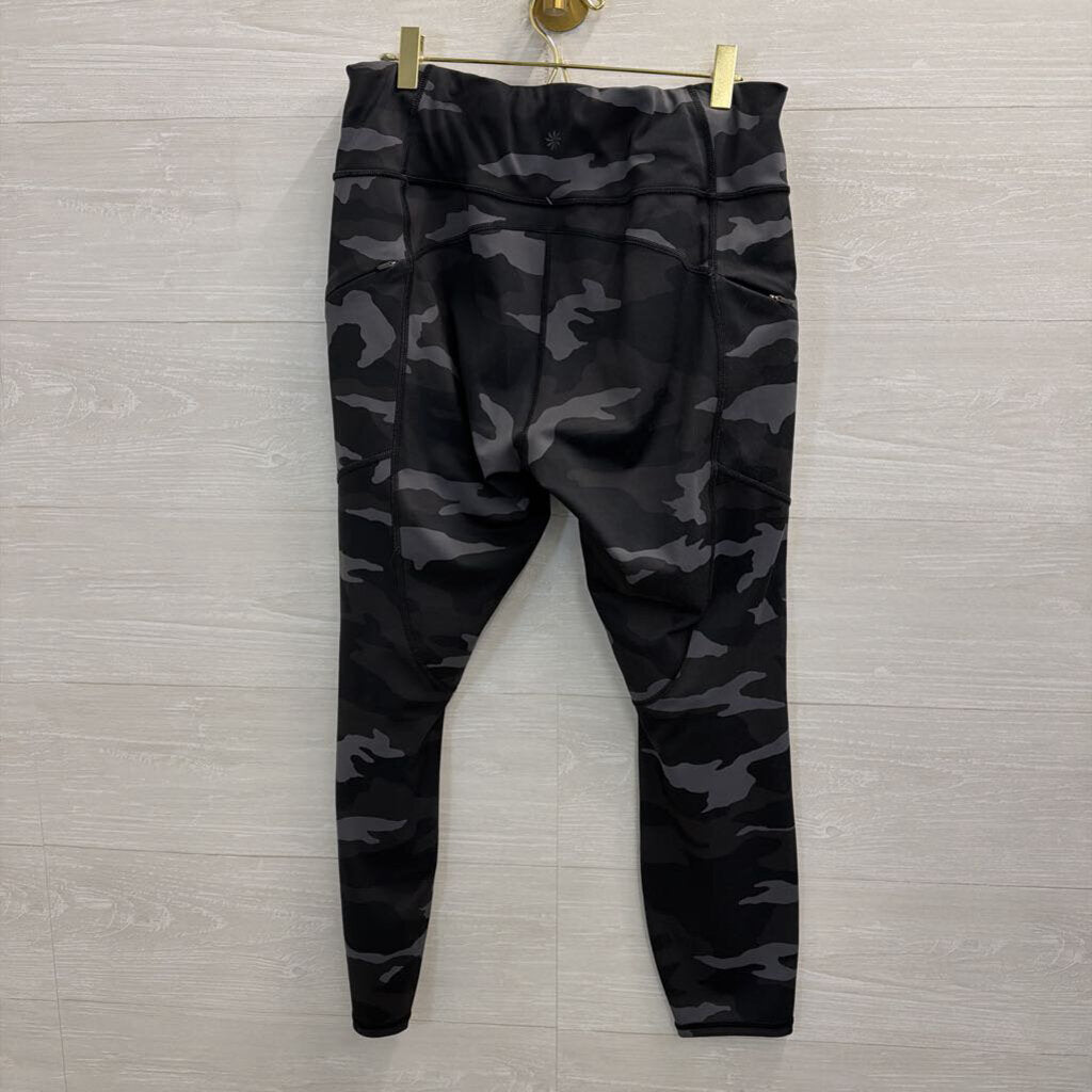 Athleta Black Camo Print Leggings Large