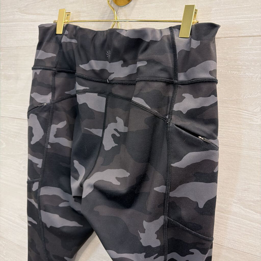 Athleta Black Camo Print Leggings Large