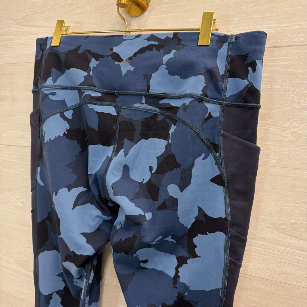 Athleta Blue Camo Print Leggings Large