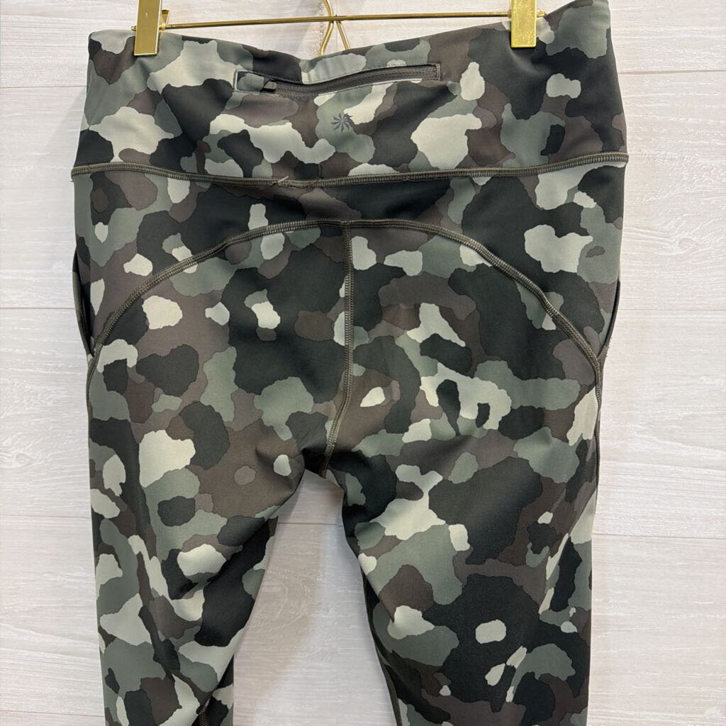 Athleta Green Camo Print Leggings Large