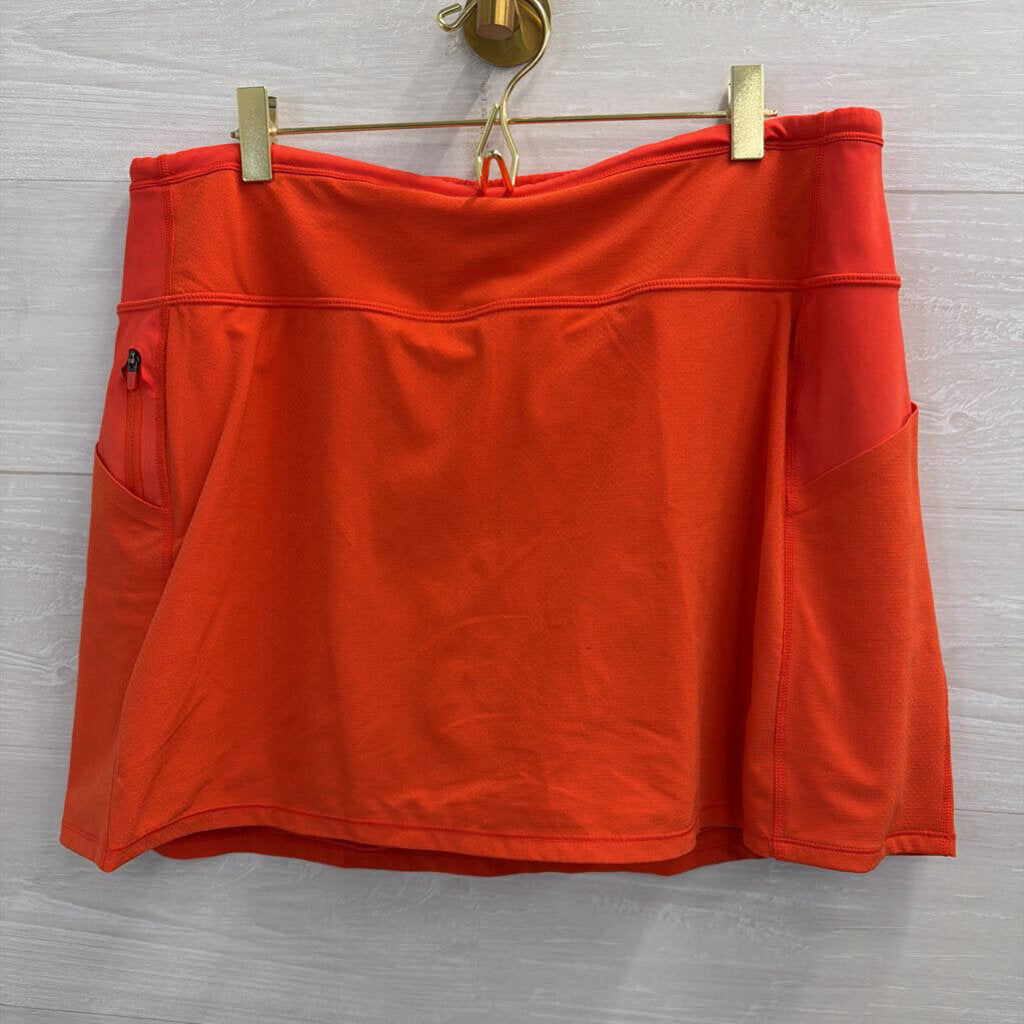 Athleta Orange Athletic Skort Large