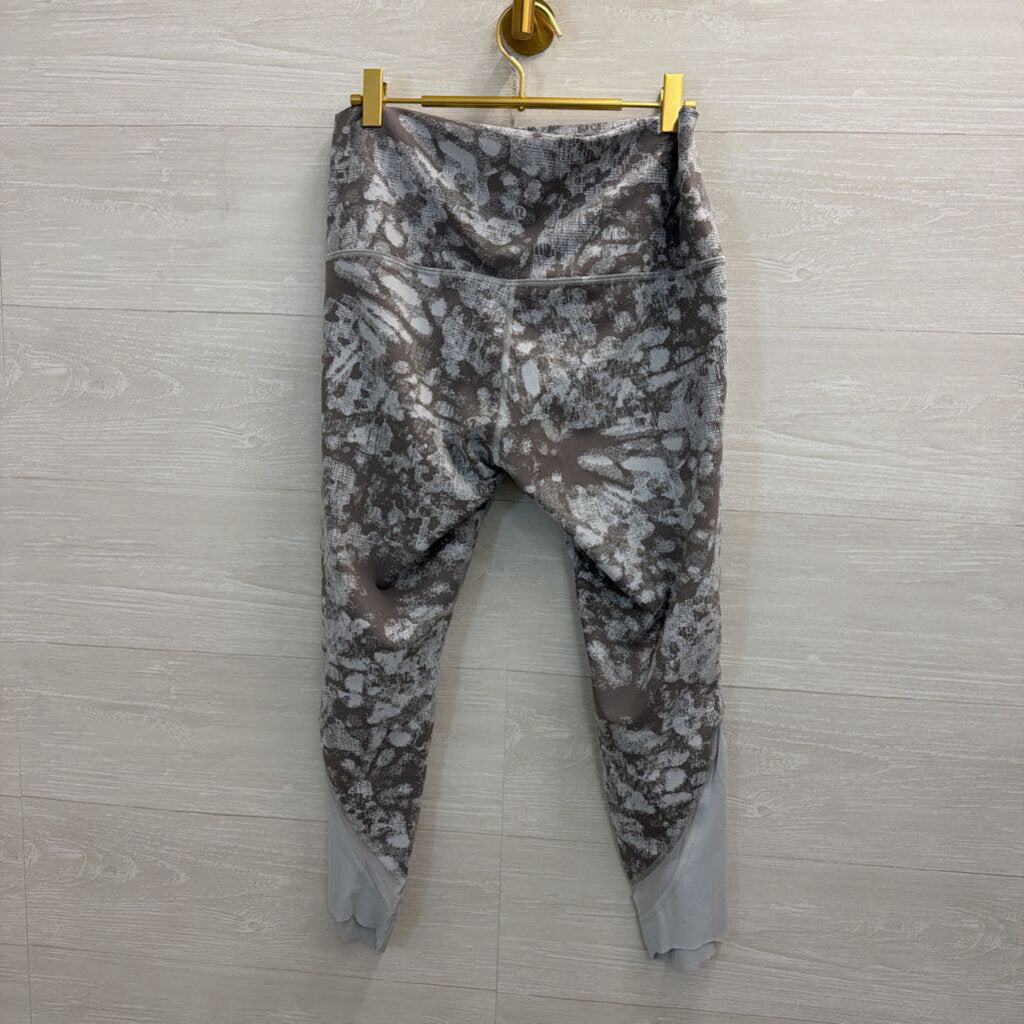 Lululemon Grey Print Athletic Leggings 12