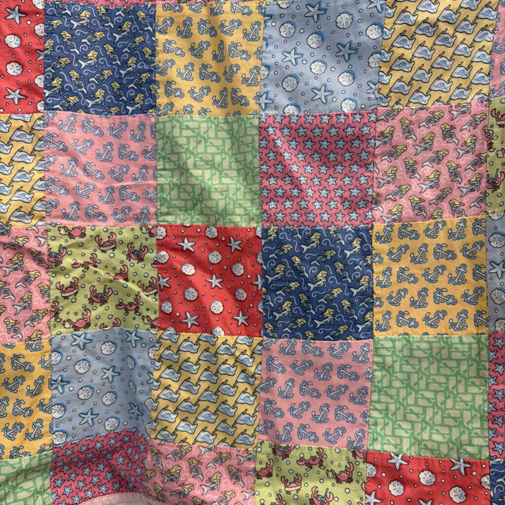 Vineyard Vines Pink/ Multi Quilted Print Faux Wrap Skirt 12