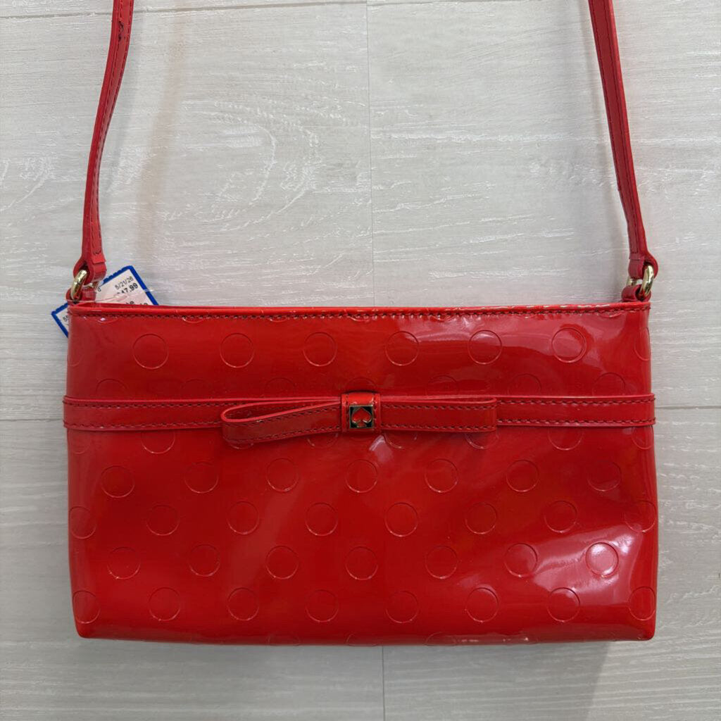 Kate Spade Red Dot Patent Leather Camellia Street Amy Crossbody Purse