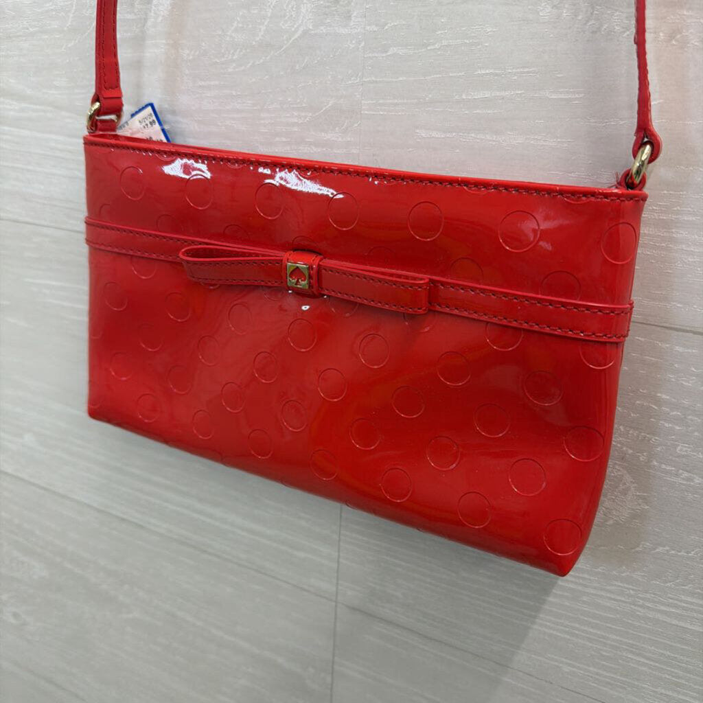 Kate Spade Red Dot Patent Leather Camellia Street Amy Crossbody Purse