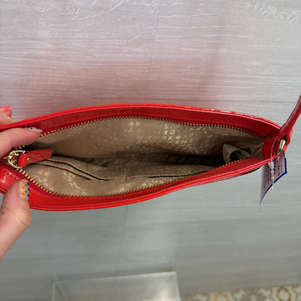 Kate Spade Red Dot Patent Leather Camellia Street Amy Crossbody Purse