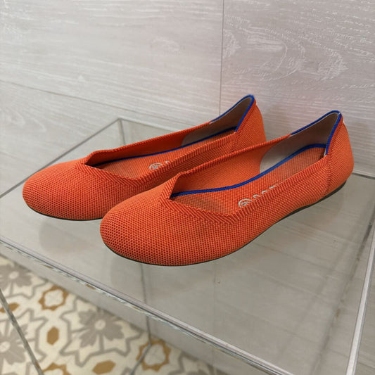 Rothy's Orange Round Toe Ballet Flats 8.5