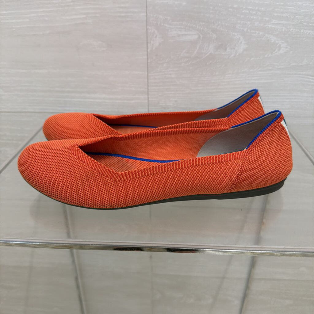 Rothy's Orange Round Toe Ballet Flats 8.5
