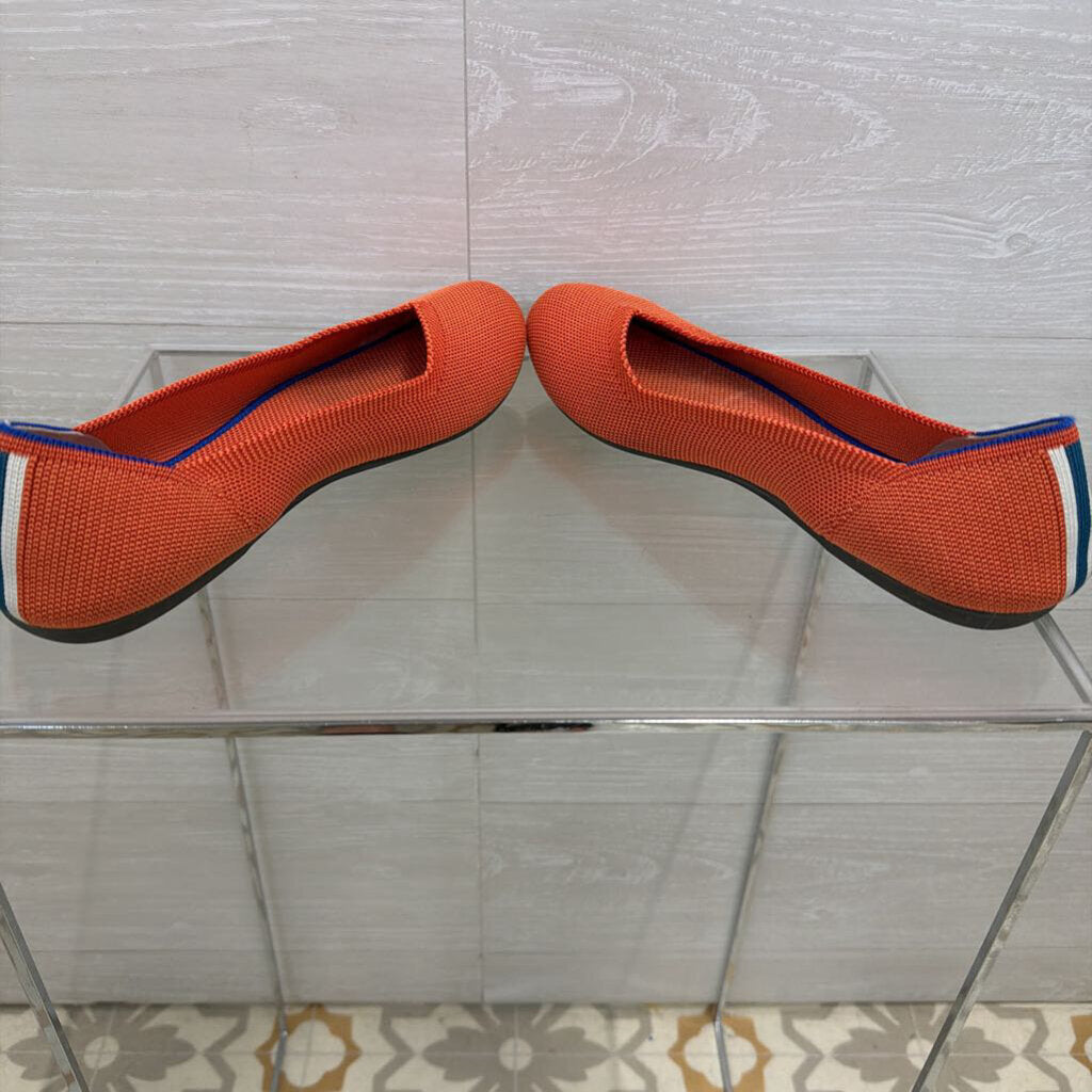 Rothy's Orange Round Toe Ballet Flats 8.5