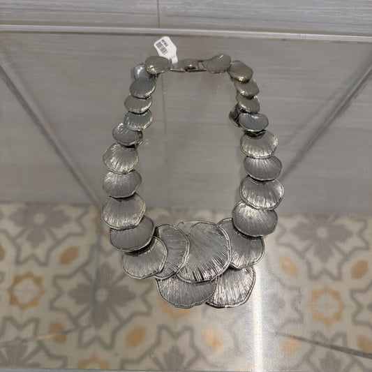 Silver Layered Statement Necklace