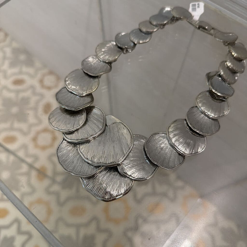 Silver Layered Statement Necklace