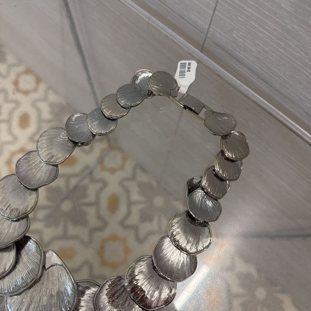 Silver Layered Statement Necklace