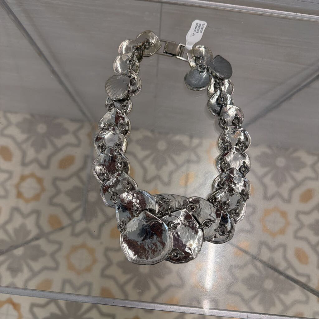 Silver Layered Statement Necklace