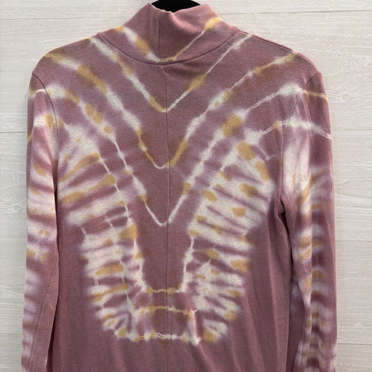 We The Free Purple Tie Die Long Sleeve Mock Neck Top Medium
