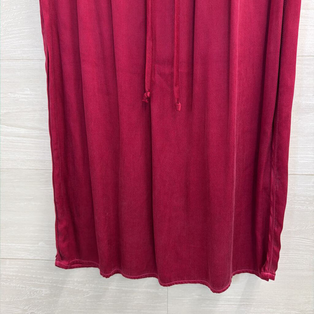 Cloth and Stone Berry Silky Midi Skirt Extra Small