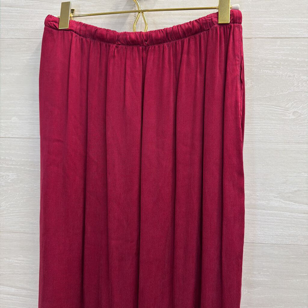 Cloth and Stone Berry Silky Midi Skirt Extra Small