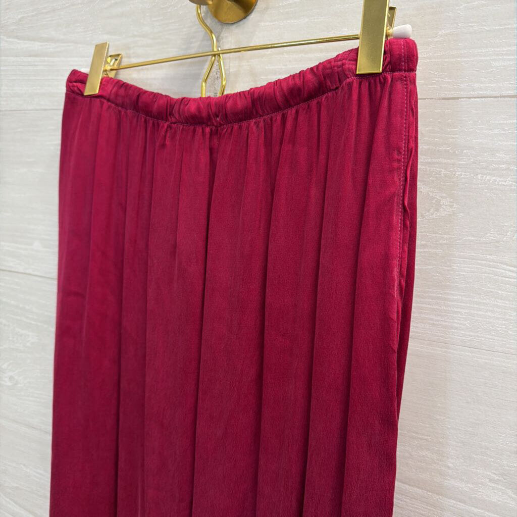 Cloth and Stone Berry Silky Midi Skirt Extra Small