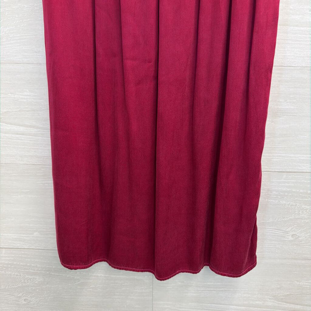 Cloth and Stone Berry Silky Midi Skirt Extra Small