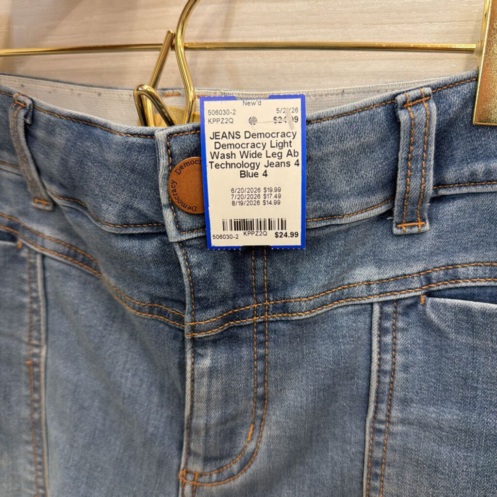 Democracy Light Wash Wide Leg Ab Technology Jeans 4