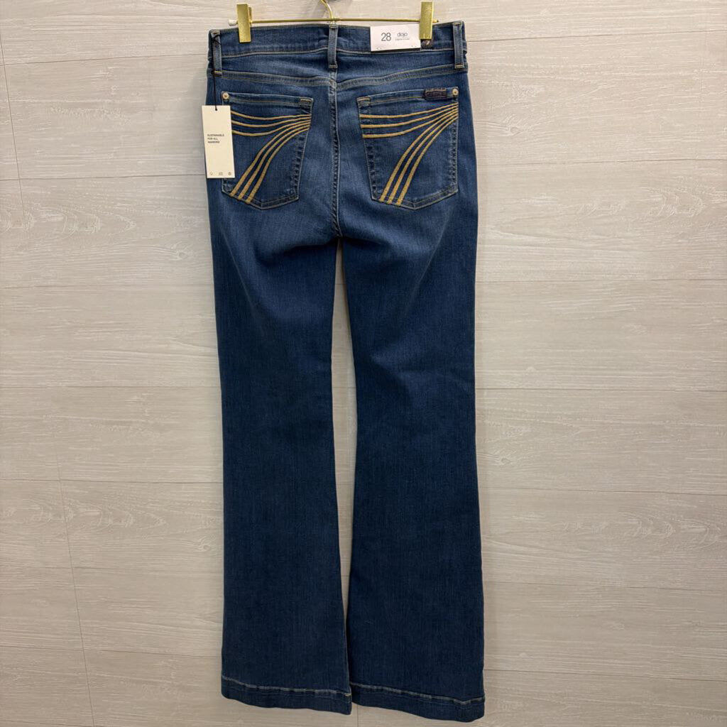 7 For All Mankind Medium Wash Original Trouser Jeans 28