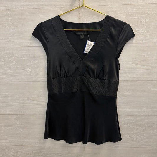 Express Black Silky Short Sleeve Top Extra Small