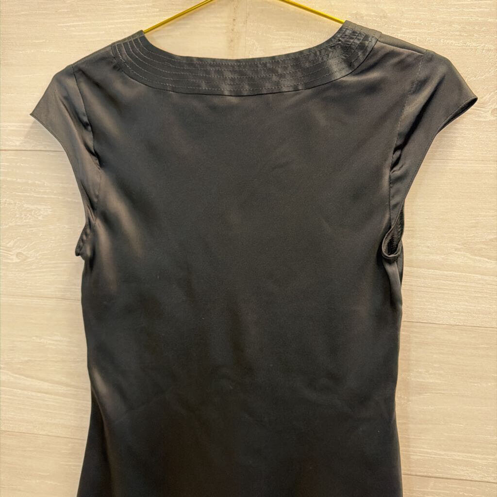 Express Black Silky Short Sleeve Top Extra Small
