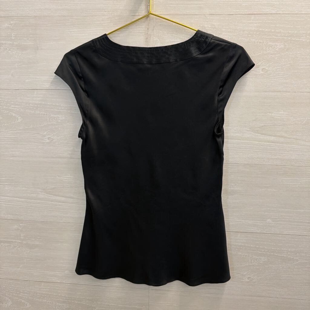 Express Black Silky Short Sleeve Top Extra Small