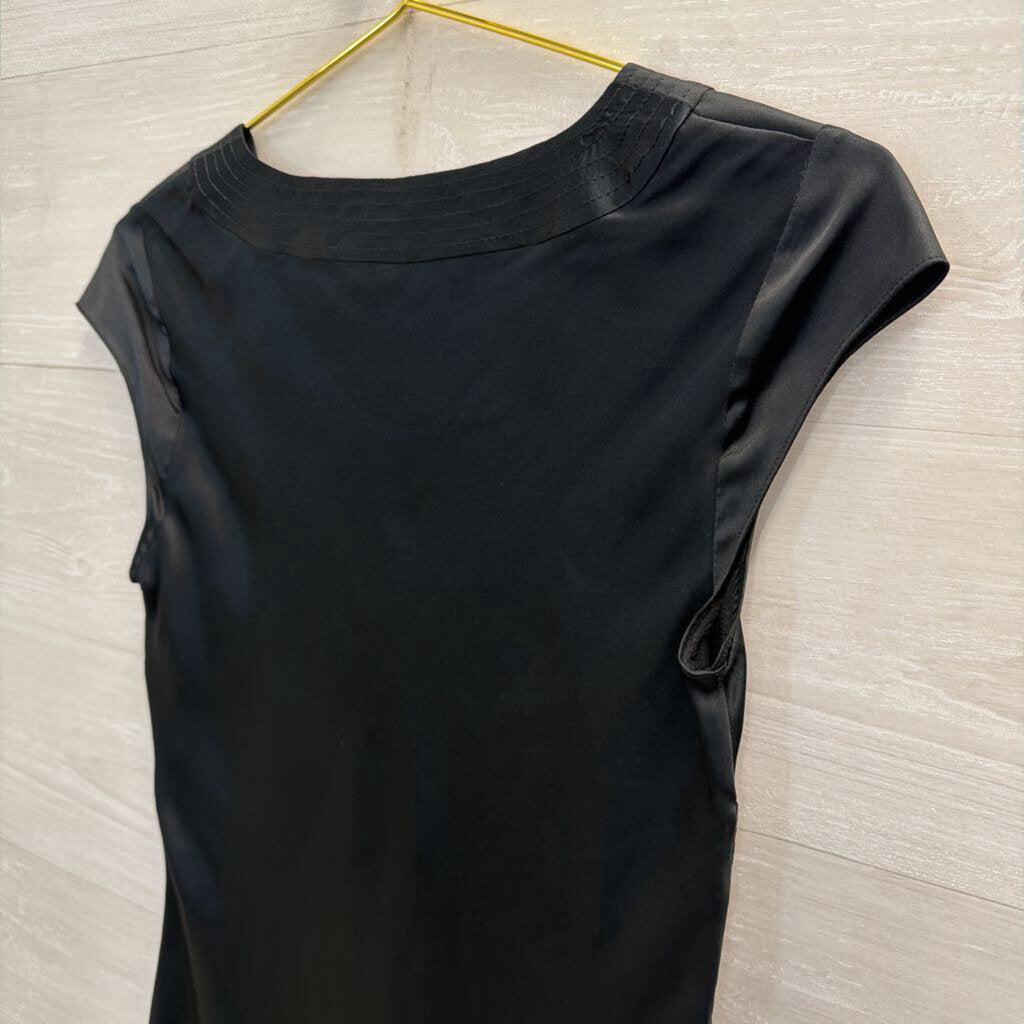 Express Black Silky Short Sleeve Top Extra Small