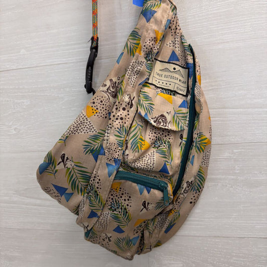 Kavu Beige/ Multi Print Original Rope Sling Bag