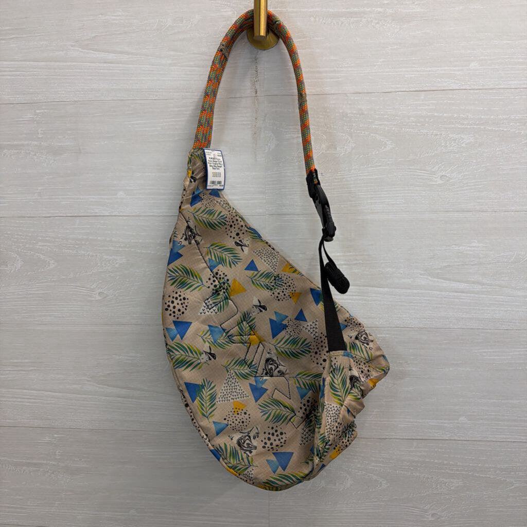 Kavu Beige/ Multi Print Original Rope Sling Bag